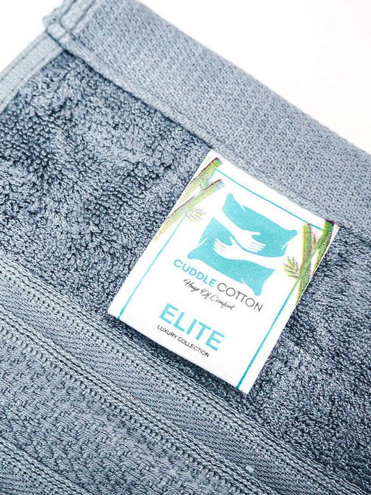Grey Solid Bamboo 580GSM Super Soft Adult Regular Bath Towel-59x30In