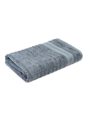 Grey Solid Bamboo 580GSM Super Soft Adult Regular Bath Towel-59x30In