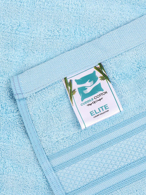 Elite Blue Solid Bamboo 580GSM Super Soft Adult Regular Bath Towel-59x30In