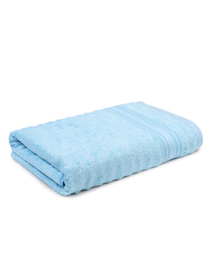 Elite Blue Solid Bamboo 580GSM Super Soft Adult Regular Bath Towel-59x30In