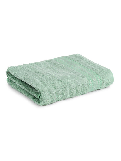 Green Solid Bamboo 580GSM Super Soft Adult Regular Bath Towel-59x30In