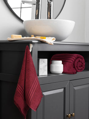 Cuddle Cotton Merlot Red Cotton Hand Towel