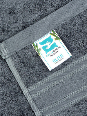 Grey Solid Bamboo 580GSM Super Soft Adult Regular Bath Towel-59x30In