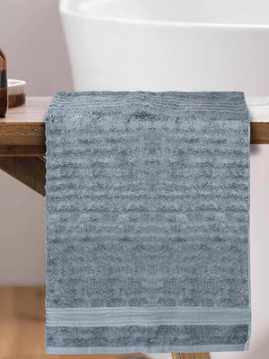 Grey Solid Bamboo 580GSM Super Soft Adult Regular Bath Towel-59x30In