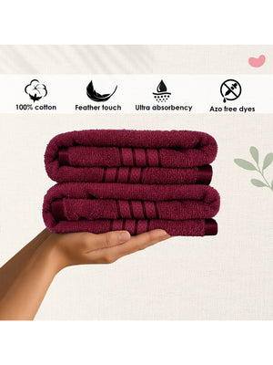 Cuddle Cotton Merlot Red Cotton Hand Towel