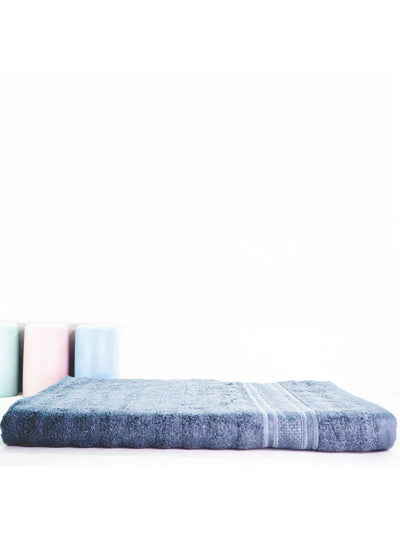 Grey Solid Bamboo 580GSM Super Soft Adult Regular Bath Towel-59x30In